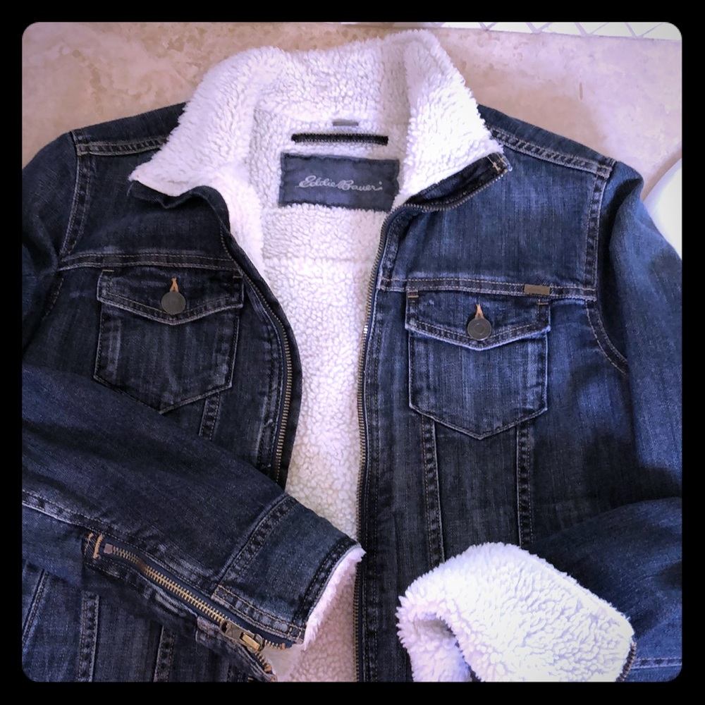 Eddie Bauer Lined jean jacket
